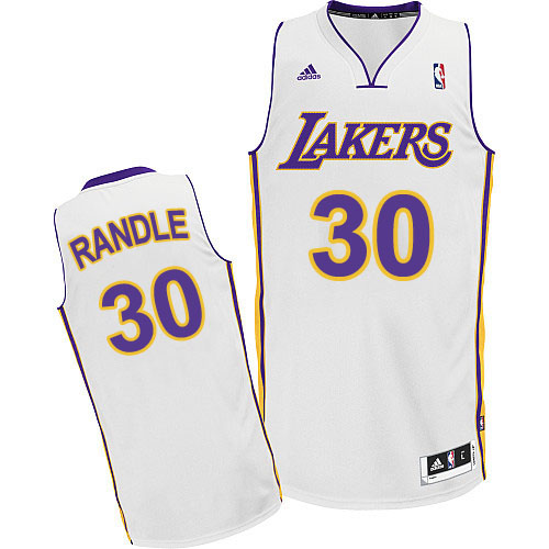 Men's  Los Angeles Lakers #30 Julius Randle Swingman White Jersey